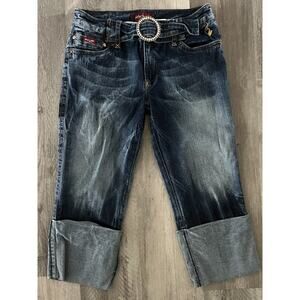 Baby Phat Women's Denim Size 11 Capri Cuffed Oldschool Y2K